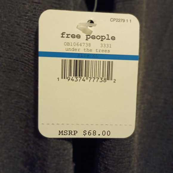 NWT Free People Intimately "Under The Trees" Bodysuit Black XL Plunging V-Neck - Picture 11 of 16